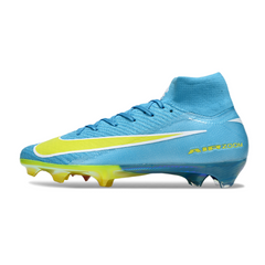 Nike Air Zoom Mercurial Superfly 10 Elite Light Blue and Yellow Firm Ground FG Football Boot