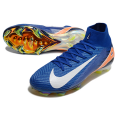Nike Air Zoom Mercurial Superfly 10 Elite Blue White and Orange Firm Ground FG Football Boot