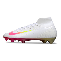 Nike Air Zoom Mercurial Superfly 10 Elite White and Pink Firm Ground FG Football Boot