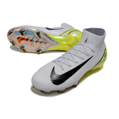 Botas de fútbol Nike Air Zoom Mercurial Superfly 10 Elite FG para terreno firme, color blanco y verde claro