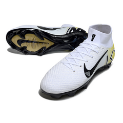 Nike Air Zoom Mercurial Superfly 10 Elite White and Yellow Firm Ground FG Football Boot