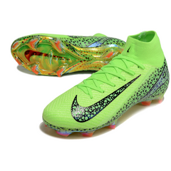 Botas de fútbol Nike Air Zoom Mercurial Superfly 10 Elite verdes y negras para terreno firme (FG).