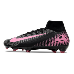 Botas de fútbol Nike Air Zoom Mercurial Superfly 10 Elite FG para terreno firme, color negro y rosa