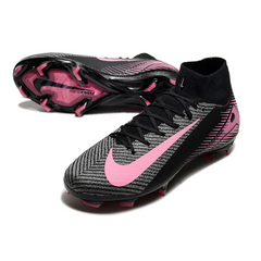 Botas de fútbol Nike Air Zoom Mercurial Superfly 10 Elite FG para terreno firme, color negro y rosa