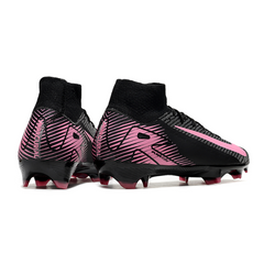 Botas de fútbol Nike Air Zoom Mercurial Superfly 10 Elite FG para terreno firme, color negro y rosa