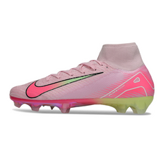 Nike Air Zoom Mercurial Superfly 10 Elite Pink and Light Green Firm Ground FG Football Boot