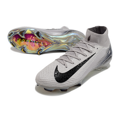 Botas de fútbol Nike Air Zoom Mercurial Superfly 10 Elite grises para terreno firme (FG).