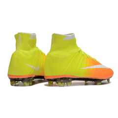 Nike Mercurial Superfly 4 Elite Orange and Yellow Firm Ground FG Football Boot