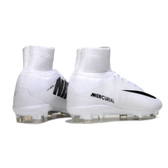Nike Mercurial Superfly 5 Elite White and Black Firm Ground FG Football Boot