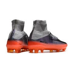Botas de fútbol Nike Mercurial Superfly 5 Elite FG para terreno firme, color gris y naranja