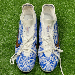 Chuteira Campo Nike Zoom Mercurial Superfly 9 Elite FG Azul CR7 Tamanho 38