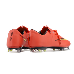 Botas de fútbol Nike Air Zoom Mercurial Vapor 10 Elite rojas y amarillas para terreno firme (FG).