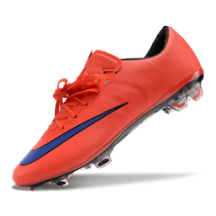Scarpa da calcio Nike Air Zoom Mercurial Vapor 10 Elite rossa e blu per terreni compatti FG