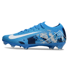 Scarpa da calcio Nike Air Zoom Mercurial Vapor 16 Elite blu e bianca per terreni compatti FG