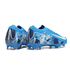 Scarpa da calcio Nike Air Zoom Mercurial Vapor 16 Elite blu e bianca per terreni compatti FG