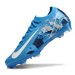 Scarpa da calcio Nike Air Zoom Mercurial Vapor 16 Elite blu e bianca per terreni compatti FG