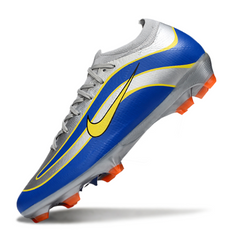 Botas de fútbol Nike Air Zoom Mercurial Vapor 16 Elite FG para terreno firme, color gris y azul