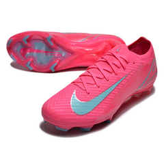 Botas de fútbol Nike Air Zoom Mercurial Vapor 16 Elite FG para terreno firme, color rosa y azul claro