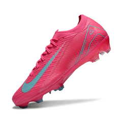 Botas de fútbol Nike Air Zoom Mercurial Vapor 16 Elite FG para terreno firme, color rosa y azul claro