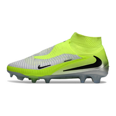 Scarpa da calcio Nike Phantom 6 DF Elite FG per terreni compatti, colore grigio e verde chiaro
