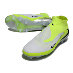 Scarpa da calcio Nike Phantom 6 DF Elite FG per terreni compatti, colore grigio e verde chiaro