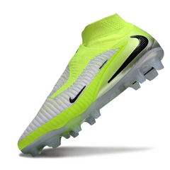 Scarpa da calcio Nike Phantom 6 DF Elite FG per terreni compatti, colore grigio e verde chiaro