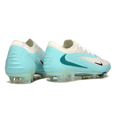 Botas de fútbol Nike Phantom 6 Elite blancas y verde claro para terreno firme (FG).