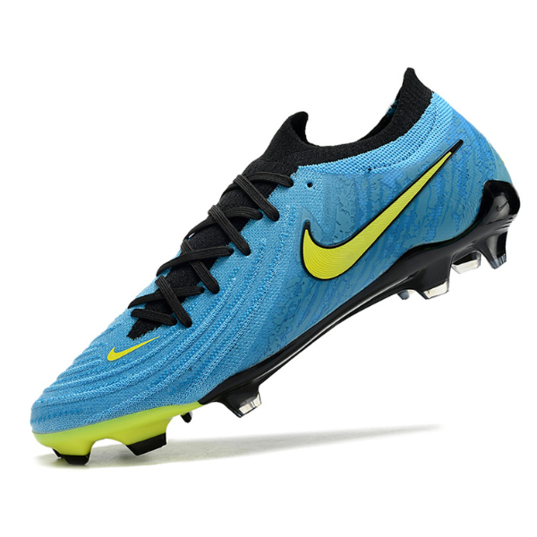 Chuteira Campo Nike Phantom GX2 Elite FG Azul, Preta e Amarela - VENI Futebol