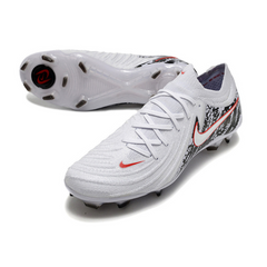 Chuteira Campo Nike Phantom GX2 Elite FG Branca, Preta e Vermelha - VENI Futebol