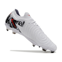 Chuteira Campo Nike Phantom GX2 Elite FG Branca, Preta e Vermelha - VENI Futebol