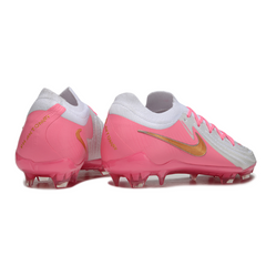 Scarpa da calcio Nike Phantom GX2 Elite bianca e rosa per terreni compatti FG