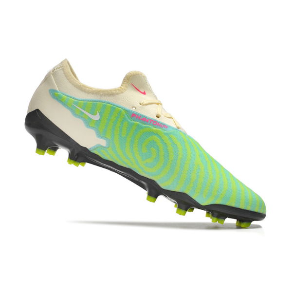 Chuteira Campo Nike Phantom GX Academy FG Verde e Branca - VENI Futebol