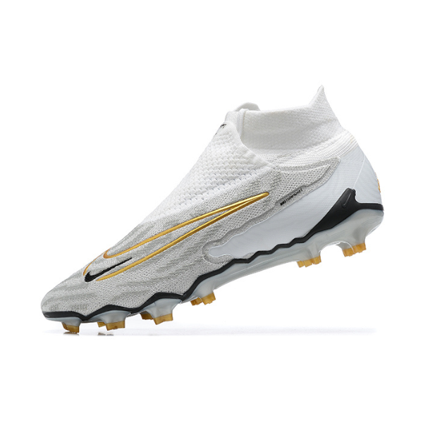 Chuteira Campo Nike Phantom GX Elite DF FG Cinza e Branca - VENI Futebol