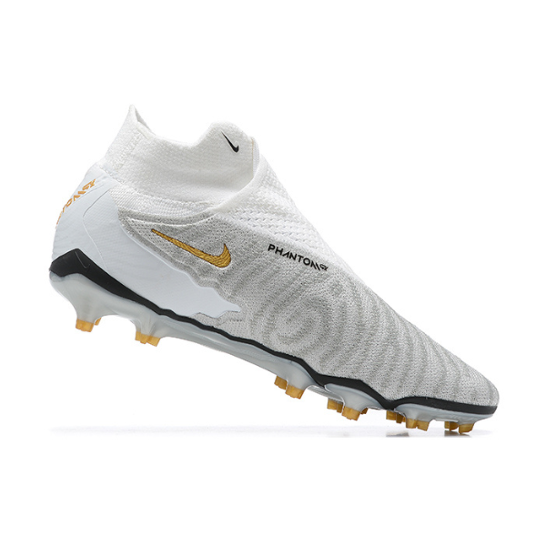 Chuteira Campo Nike Phantom GX Elite DF FG Cinza e Branca - VENI Futebol