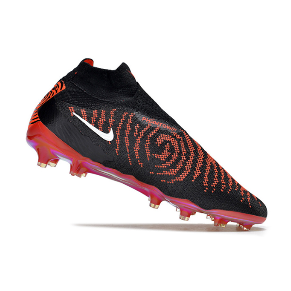 Chuteira Campo Nike Phantom GX Elite DF FG Preta e Vermelha - VENI Futebol