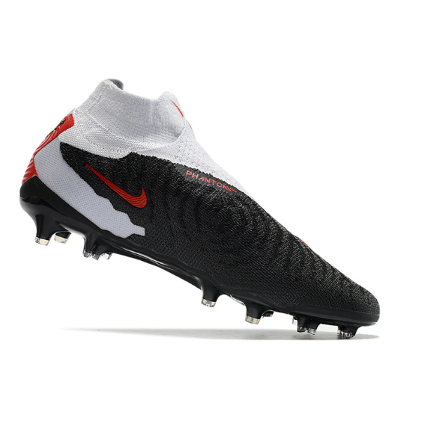 Chuteira Campo Nike Phantom GX Elite DF FG Preta, Branca e Vermelha - VENI Futebol