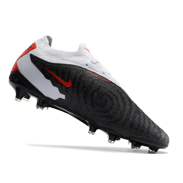 Chuteira Campo Nike Phantom GX Elite FG Preta, Branca e Vermelha - VENI Futebol