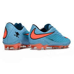 Scarpa da calcio Nike Phantom Hypervenom Elite blu e arancione per terreni compatti FG