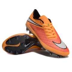 Scarpa da calcio Nike Phantom Hypervenom Elite arancione e rossa per terreni compatti FG