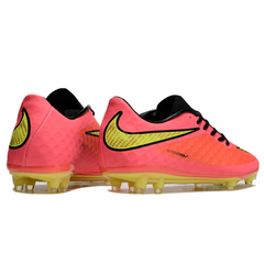 Scarpa da calcio Nike Phantom Hypervenom Elite rosa e verde per terreni compatti FG