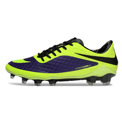 Scarpa da calcio Nike Phantom Hypervenom Elite FG verde chiaro e viola per terreni compatti