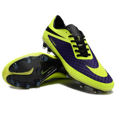 Scarpa da calcio Nike Phantom Hypervenom Elite verde e viola per terreni compatti FG