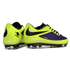 Scarpa da calcio Nike Phantom Hypervenom Elite verde e viola per terreni compatti FG