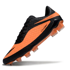Botas de fútbol Nike Phantom Hypervenom Elite naranja y negro para terreno firme (FG).