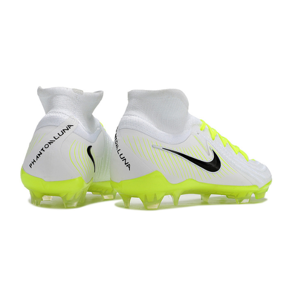 Chuteira Campo Nike Phantom Luna 2 Elite FG Branca e Verde - VENI Futebol