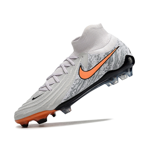 Chuteira Campo Nike Phantom Luna 2 Elite FG Cinza e Laranja - VENI Futebol