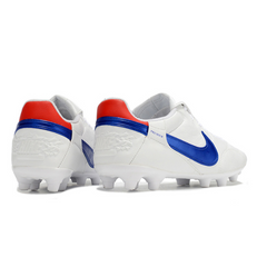 Chuteira Campo Nike Premier 3 FG Branca e Azul - VENI Futebol