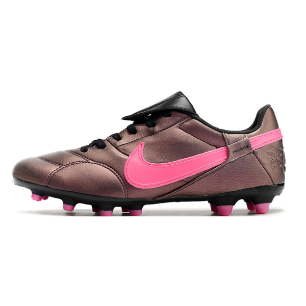 Chuteira Campo Nike Premier 3 FG Bronze e Rosa - VENI Futebol