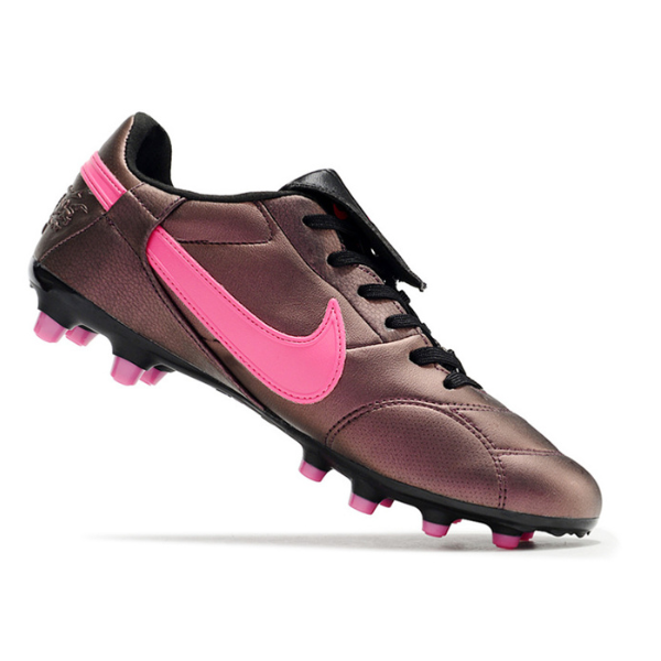 Chuteira Campo Nike Premier 3 FG Bronze e Rosa - VENI Futebol
