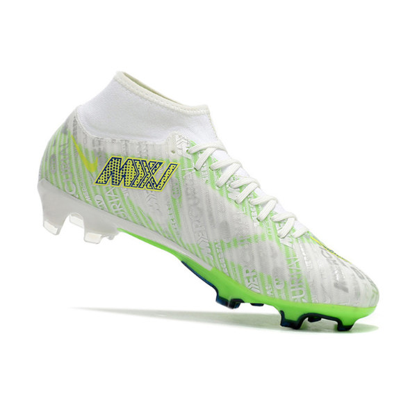 Chuteira Campo Nike Zoom Mercurial Superfly 9 Academy FG Prata e Verde - VENI Futebol